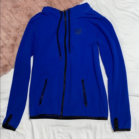 Pink Victoria Secret Blue Small Full Zip Jacket - Picture 3 of 7